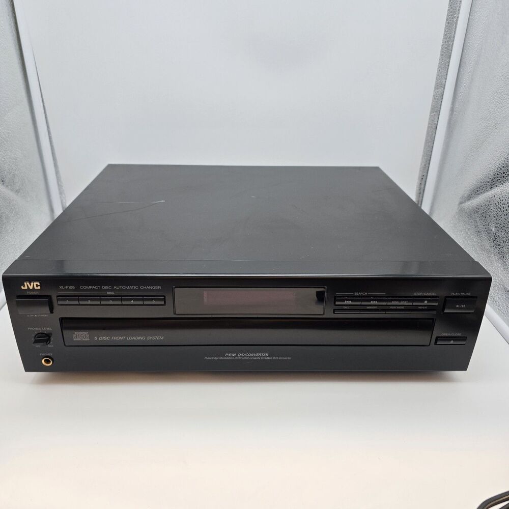 JVC 5 Disc CD player Changer XL-F108 Tested & Working No Remote
